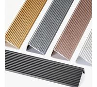 Profilé De Nez Marche En Aluminium, Antidérapant, Protection Bord, Facile À Installer, For Carrelage, Parquet, Marbre, Intérieur Et Extérieur(Purple gold,90cm L 70mm*30mm)