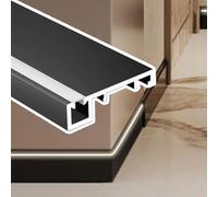 Profilé de Plafond, plinthe LED - Profilé Aluminium de 1 m pour éclairage indirect, Usage résidentiel et Commercial, diffuseur de lumière linéaire avec Cache-poussière, améliore l'ambiance e