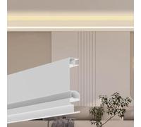 Profilé de Plafond, profilé LED pour éclairage indirect, Cache diffuseur en Aluminium pour plinthe, Longueur 4,2 m, idéal pour Les installations de Rubans LED dans Les Maisons, Les hôtels et