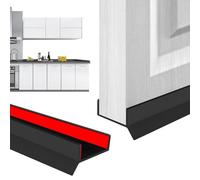 Profilé de plinthe pour Cuisine de 15, 16, 17 et 18 mm Plinthe Souple Autoadhésive pour Haute élasticité, Caoutchouc Silicone Transparent (noir, 3m)