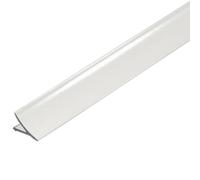 Profilé de raccordement mural en aluminium laqué blanc (8 mm, 250 cm)