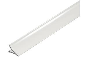 Profilé de raccordement mural en aluminium laqué blanc (8 mm, 250 cm)