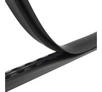 Profilé de recouvrement pour rails d'avion semi-circulaires de 100 cm, protection pour rail d'avion semi-circulaire, plastique flexible noir, protège contre la saleté et les dommages, montage facile