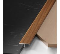 Profilé De Seuil De Porte En T En Aluminium, Bande De Transition Sol, Joint De Seuil De Porte, Pour Carrelage, Bois, Stratifié, L 90 Cm (2.9in)(Brown wood color,2cm)