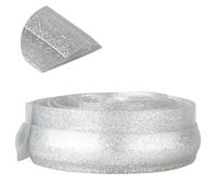 Profilé de seuil de sol auto-adhésif - Protection de bord en PVC imperméable, longueur 1 à 20 m, largeur 3,2 cm for une décoration intérieure sécurisée(Silver,L20m)