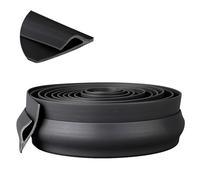 Profilé de seuil de sol auto-adhésif - Protection de bord en PVC imperméable, longueur 1 à 20 m, largeur 3,2 cm for une décoration intérieure sécurisée(Black,L1m)