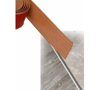 Profilé de sol autocollant en PVC - Bande de finition multifonctionnelle for parquets, joints, transitions de hauteur et bordures de moquette(Brown,164x4cm)