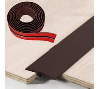 Profilé de transition 5 cm × 300 cm - Profilé de transition en T autocollant - En PVC - Pour sols raccordés, parquets, stratifiés (marron)