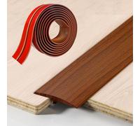 Profilé de transition 5 cm × 300 cm - Profilé de transition en T autocollant en PVC - Profilé de transition pour sols raccordés, parquets, stratifiés (marron bois)