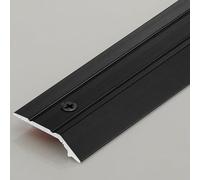 Profilé de Transition à Visser en Aluminium Barre De Seuil Rattrapage De Niveau Rail de Transition pour Sol pour Joindre Les Interstices du Sol(Black,130cm)