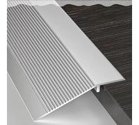 Profilé de transition antidérapant for bandes seuil en aluminium, réducteur bande for sols, différence hauteur 1-4 cm, longueur 90 découpable(Silver)