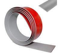 Profilé de transition autocollant - 5 m x 4 cm - Profilé de transition autocollant en vinyle - Barre de transition - Revêtement de sol - Pour joints de sol, pour carrelage dans les pièces - Gris