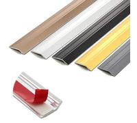 Profilé De Transition Autocollant Barre De Seuil De Porte, Bande De Transition Au Plancher, Bande De Transition Moquette-carrelage, Niveau De Rattrapage 0.2-0.5cm, Longueur 90/130/270cm(Titanium,3*130