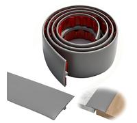 Profilé de transition autocollant en PVC - 2 m x 5 cm - Profilé en T - Compensation de hauteur - Pour parquet, traverses stratifiées - Gris