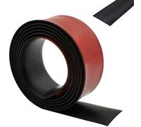Profilé de transition autocollant en PVC, 300 cm x 4 cm, pour bords de transition, plinthes de sol, plinthes de seuil, revêtements de sol, pour sols de pièces, carreaux et seuils, noir