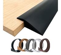 Profilé De Transition Autocollant Porte Vinyle Barre De Seuil Moquette 1m Bande De Transition Étanche, Hauteur Inférieure À 10 Mm(Black,100cm/39in*2)