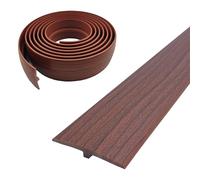 Profilé de transition, autocollant, profilé en T, 5 × 300 cm, en PVC, couvercle plat, pour seuils de porte et sols de raccordement, de carreaux de sol stratifié, 5 cm × 3 m