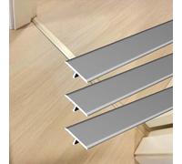 Profilé De Transition, Barre De Seuil Aluminium 3 Pièce 90cm Rampe De Seuil De Porte Et Barre De Transition Au Sol, Bande De Séparation Pour Sol Pour Portes(Gris,W4xL90cm)