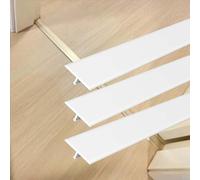 Profilé De Transition, Barre De Seuil Aluminium 3 Pièce 90cm Rampe De Seuil De Porte Et Barre De Transition Au Sol, Bande De Séparation Pour Sol Pour Portes(Blanc,W6xL90cm)