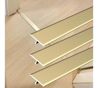 Profilé De Transition, Barre De Seuil Aluminium 3 Pièce 90cm Rampe De Seuil De Porte Et Barre De Transition Au Sol, Bande De Séparation Pour Sol Pour Portes(Gold,W4xL90cm)