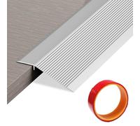 Profilé de transition, compensation de hauteur, 0,9 m x 10 cm, en aluminium, rail de transition, autocollant, compensation de hauteur 10 à 35 mm, convient pour seuils d'ouverture de porte, rampes