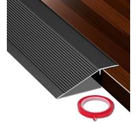 Profilé de transition, compensation de hauteur, bandes de transition en aluminium, autocollant, hauteur de pontage 10 à 35 mm, pour seuils, rampes, stratifiés de carrelage de 0,9 m de long (noir)