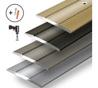 Profilé de transition Couverture Firm C-form Plinthe en aluminium 3,6x100 cm Prépercé Champagne