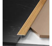 Profilé de Transition de Sol en Alliage d'aluminium Imitation Bois, profilé de seuil Plat, pour combler Les espaces Entre Moquette, stratifié, carrelage et Portes, L 2,9 pi (Naturel), l 3,3