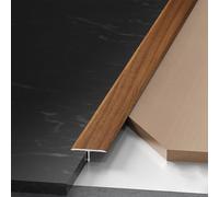 Profilé de Transition de Sol en Alliage d'aluminium Imitation Bois, profilé de seuil Plat, pour combler Les espaces Entre Moquette, stratifié, carrelage et Portes, L 2,9 pi (Bois, l 3,3 cm)