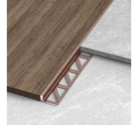 Profilé de transition doré pour sols irréguliers, joint d'angle multifonctionnel pour portes et murs, profilé de 1,8 cm de hauteur pour masquer l'espace entre carrelage et stratifié, solutio