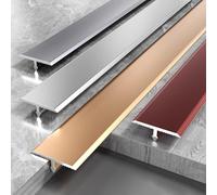 Profilé de transition en aluminium 3 x 90 cm, seuil de porte étanche pour stratifié, parquet, carrelage, idéal pour chambre à coucher, salon, mur, fond TV (largeur : 20 mm)