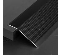 Profilé de transition en aluminium noir - 8 à 40 mm - Compensation de hauteur : 0,9 m × 100 mm - Barre de transition au sol pour ouverture de porte, carrelage, stratifié, rampe et profilé de seuil de