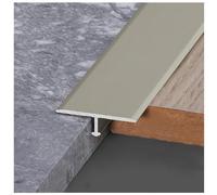 Profilé de transition en aluminium (profil T), profil de transition pour transition de tapis et de carrelage, profil de porte/seuil pour relier les joints de sol entre le carrelage et la moquette - 6