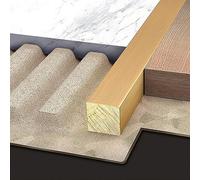 Profilé de transition en laiton massif - Joint carré de 1 m de long pour sols stratifiés/vinyles (6 mm x 6 mm)