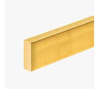 Profilé de transition en laiton massif - Joint durable pour transitions de carrelage en bois, découpable, 1 m (5 mm x 20 mm)