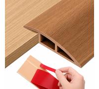 Profilé de transition en PVC autocollant - 2 m x 5 cm - Barre de seuil de porte - Compensation de hauteur 5 à 10 mm - Bande de transition pour sol stratifié, carrelage, parquet, tapis