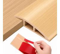 Profilé de transition en PVC autocollant - 2 m x 7 cm - Barre de seuil de porte - Compensation de hauteur 10-15 mm - Bande de transition pour sol stratifié, carrelage, parquet, tapis