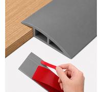 Profilé de transition en PVC autocollant - 2 m x 7 cm - Barre de seuil de porte - Compensation de hauteur 10-15 mm - Bande de transition pour sol stratifié, carrelage, parquet, tapis