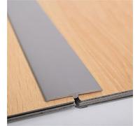 Profilé de transition en T 100 cm x 5 (3,2 pi) - Bordure moquette imitation bois, auto-adhésif, for sols stratifiés vinyle(Gray)