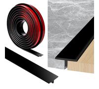 Profilé de transition en T autocollant de 5 m en silicone flexible - Barre de transition de sol sans perçage - Barre de seuil de porte pour stratifié, carrelage, parquet, compensation de hauteur et