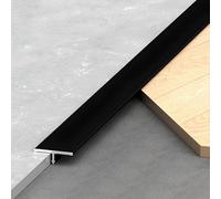 Profilé De Transition En T En Alliage D'Aluminium 100cm×3 Pièces, Séparateur De Seuil & Baguette De Finition, Jointure Pour Planchers En Bois, Carrelage(Noir,10.0mm)
