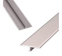 Profilé De Transition En T En Aluminium, Barre De Seuil Métal, Bande De Moulure De Bord Pour Moquette Et Revêtement De Sol, Noir/Argent/Blanc, Pour Les Espaces Entre Les Carreaux(Purplegold,40mm)