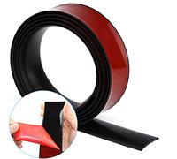 Profilé de transition imperméable et autocollant en vinyle, noir, 5 cm de large, rail de transition en vinyle, bande de recouvrement non perforée, profilé de sol, seuil de porte à coller, 3 m