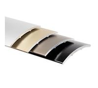Profilé de transition KARAT 30 mm - Barre de recouvrement pour parquet, stratifié, PVC et liège - Plinthe en aluminium - Pré-percé ou auto-adhésif (Sahara, pré-percé)