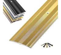 Profilé de transition métallique pour pose au sol, joint plat, bande de séparation de 2,7 m de long pour revêtements de sol sans couture, noir, idéal pour joindre des revêtements de sol, solution