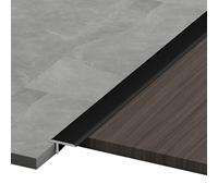 Profilé de transition pour sol 90/100 cm, seuil de porte en aluminium moulé en T, Bande de séparation de sol pour Les Espaces Entre les Carreaux,les Sols en Bois(Black,1.6x90cm)