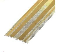 Profilé de transition sol en aluminium, largeur 6 cm, compensation hauteur 20 mm, bande recouvrement for seuils porte/parquets/stratifié/carrelage(Gold)