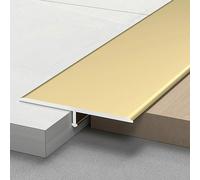 Profilé décoratifs for cadres de porte Bandes de transition en T en aluminium Bandes de seuil for joints de sol for joints de sol, traitements de seuil(Gold,40mm 3PCS 90cm/3ft)