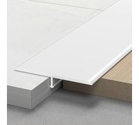 Profilé décoratifs for cadres de porte Bandes de transition en T en aluminium Bandes de seuil for joints de sol for joints de sol, traitements de seuil(White,40mm 3PCS 90cm/3ft)