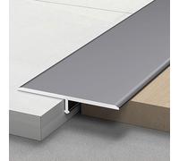 Profilé décoratifs for cadres de porte Bandes de transition en T en aluminium Bandes de seuil for joints de sol for joints de sol, traitements de seuil(Grey,50mm 3PCS 90cm/3ft)